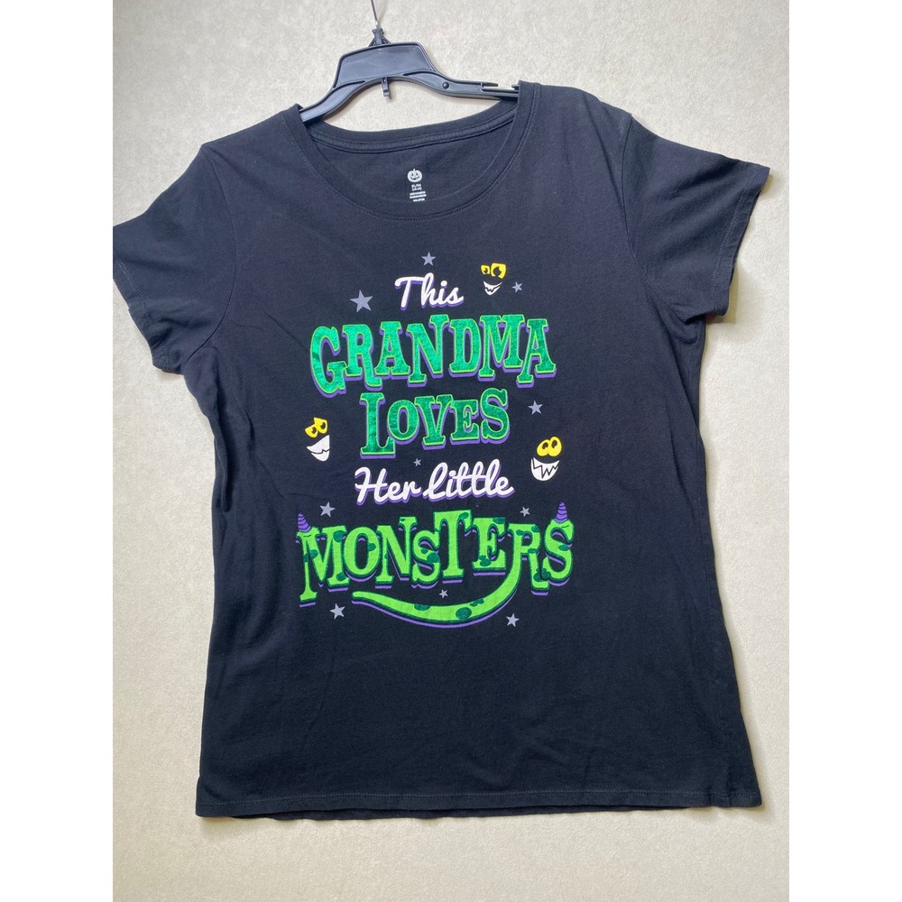 Way to Celebrate Womens XL Halloween Grandma Loves Her Little Monsters T-Shirt